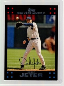 2007 Yankees Topps #NYY1 Derek Jeter Team Set Card  100% Donated Ian Relief