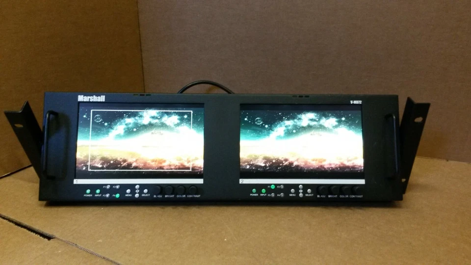 Marshall Electronics V-MD72 Dual High Resolution LCD V-MD72-3GSDI 7"inc - Image 1 of 4