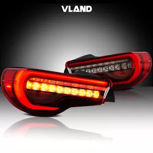 For 2013-2020 Toyota 86/Subaru BRZ/Scion FR-S LED Tail Lights Red Clear Lens L+R - Picture 1 of 12