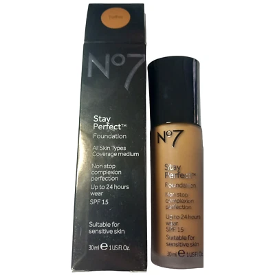 Boots No7 Stay Perfect Foundation 22 Toffee - Image 1 of 4