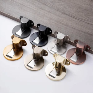 Magnetic Invisible Door Stop Stainless Steel Heavy Duty Floor Mount Door Stopper - Picture 1 of 8