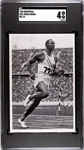 1936 Reemtsma Olympics #32 Jesse Owens Rookie Card RC SGC 4 VG-EX Iconic USA - Picture 1 of 2