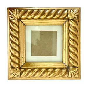Artemis Gold Renaissance 8" x 8" Frame For  3" X 3" Picture Wood Matted Heavy - Picture 1 of 10
