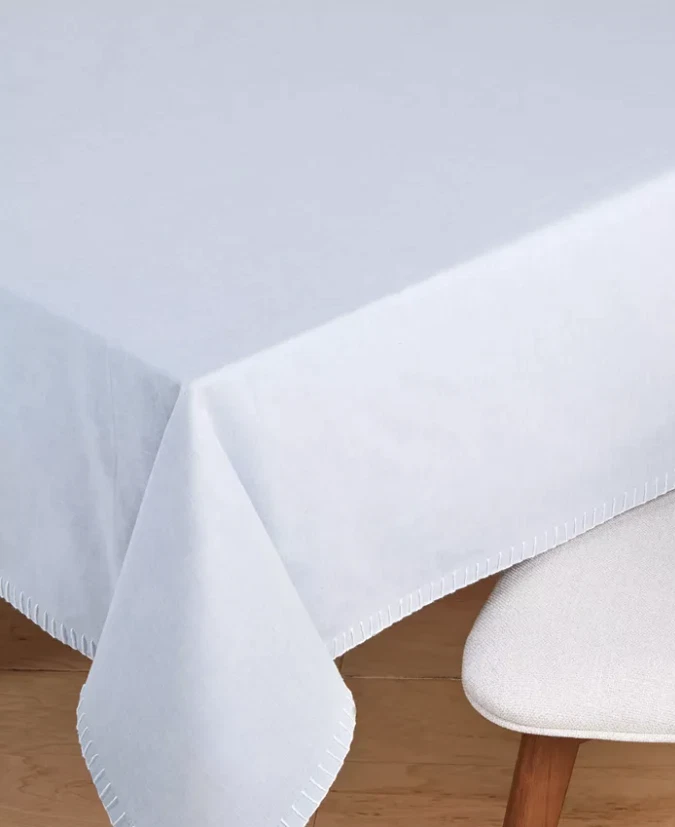 Martha Stewart Collection Chambray 60" x 120" Blue Tablecloth L90222 - Image 1 of 1