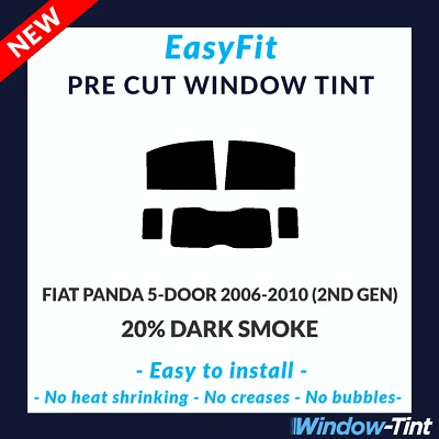 EasyFit Static Pre Cut Tint For Fiat Panda 5-door 2006-10 (2nd Gen) 20% Dark - Image 1 of 3