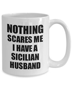 Sicilian Husband Mug Funny Valentine Gift For Wife My Spouse Wifey Her Sicily