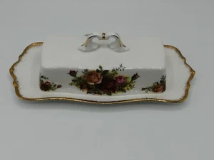 Royal Albert Old Country Roses Butterdose für Rollenbutter ca. 22 x 10,5 cm - Bild 1 von 12