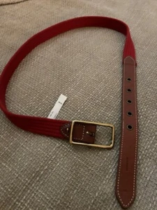 TOMMY HILFIGER Damen Gürtel, rot m.braunem Leder 94 cm NEU - Bild 1 von 2