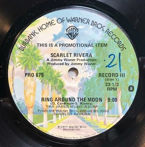1977 Scarlet Rivera promo 7“ • “Ring Around the Moon” - Picture 1 of 2
