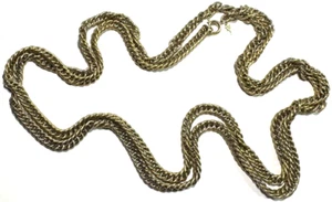 Collana Gioielli Vintage FIRMATA TRIFARI Catena Lunga Torsione Oro 55" Maglia 27 - Foto 1 di 3