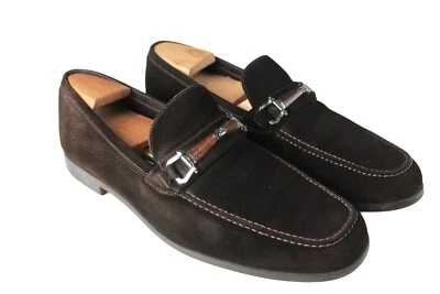 Auténticos Zapatos Ermenegildo Zegna Hombre Talla 43 Gamuza Cuero Foto 1 de 4