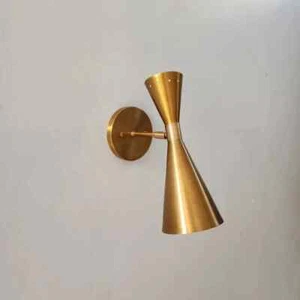 Wall Mid Century Modern Raw Brass Sputnik chandelier light Fixture - Picture 1 of 7