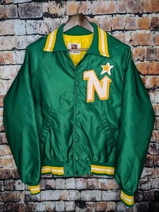 Chaqueta De Colección Años 80 90 Satén Starter Minnesota North Stars Hombres Mediana Grande Salvaje - Imagen 1 de 16