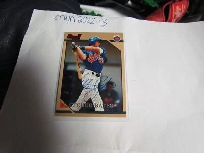 1996 Bowman Fletcher Bates signed baseball card  - Image 1 of 2