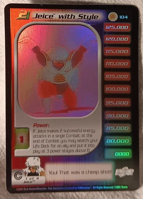 Jeice With Style Holo Foil Rare 104 Score 2001 DRAGON BALL Z TCG - Image 1 of 2