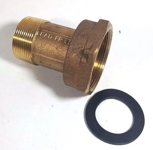 1-1/2 Zoll Wassermessgerät Kupplung, BLEIFREIES Messing, Buchse Drehmessgerät Mutter x Stecker NPT - Bild 1 von 11