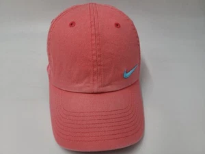 Women Nike S1ZE Heritage86 Strapback Adjustable Hat Cap Swoosh Casual Pink Blue - Picture 1 of 16