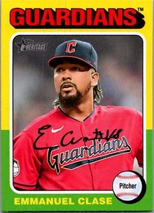 2024 Topps Heritage #129 Emmanuel Clase - Picture 1 of 2