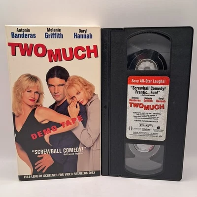TWO MUCH (VHS, 1996) FULL LENGTH DEMO SCREENER - Melanie Griffith, Daryl Hannah - Image 1 of 4
