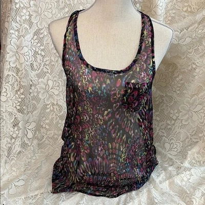 Lily White Multicolor Sheer Top Foto 1 de 4