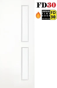 Branded White Primed 2L Clear Side Light Internal Office Fire Door FD30+Delivery - Picture 1 of 2