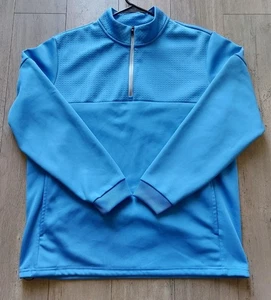 Adidas Clima warmer Pullover Herren Größe Large meliert blau Pullover 1/4 Zip sportlich - Bild 1 von 20