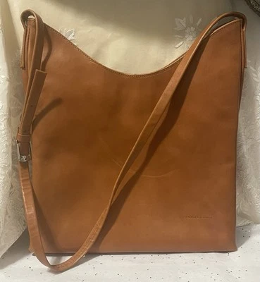 Francesco Biasia Shoulder Handbag Brown Tan Purse Authentic - Image 1 of 4