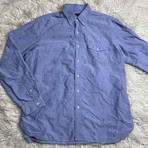 Polo Ralph Lauren Button Long Sleeve Shirt Monogram Embroidered Pony Men’s XL - Picture 1 of 4
