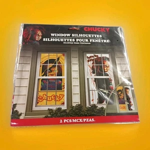 Chucky Kinderspiel Fenster Silhouetten Tür Abdeckung Halloween Horrorszene 33,5x65 - Bild 1 von 5