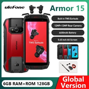 Ulefone Armor 15 Octa Core 6600mAh 6+128GB Waterproof Phone Built-in TWS Earbuds - Picture 1 of 25
