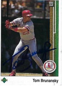 Cubierta superior #272 1989 firmada por Tom Brunansky - Cardenales de San Luis - Imagen 1 de 1