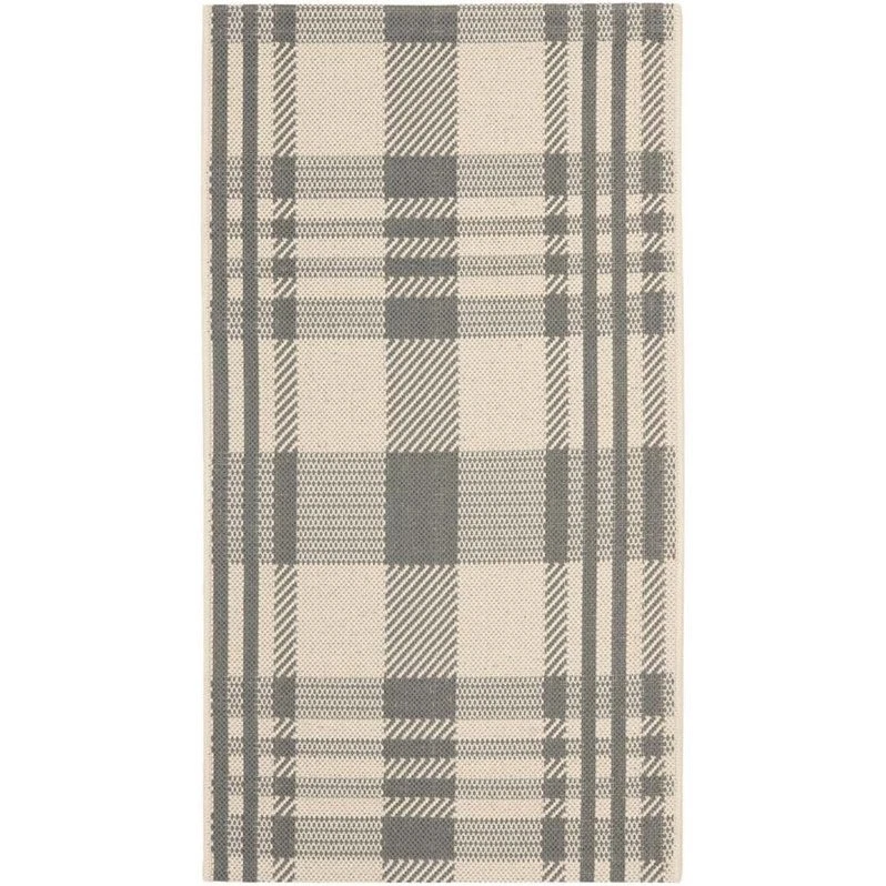 Safavieh Courtyard Grey Indoor Outdoor Rug - 9' X 12' Transitional