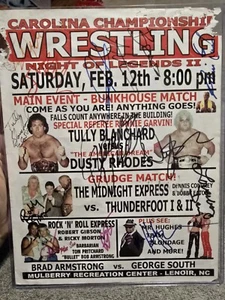 Carolina Championship Wrestling programma firmato molti autografi Dusty Tully Brad - Foto 1 di 8