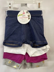 Member's Mark 4 Pack of Girls Cart Wheel Shorts Size 4/5 Multi Colors Stretch - Picture 1 of 8