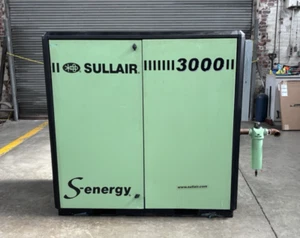 SULLAIR 40 HP AIR COMPRESSOR ROTARY SCREW AIR COOLED 164 CFM@125PSI LOW HOURS - Picture 1 of 14