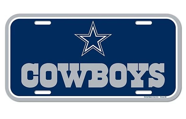 Placa de matrícula de plástico con logotipo de Dallas Cowboys ¡¡NUEVA!! Envío gratuito 6x12 pulgadas Foto 1 de 1