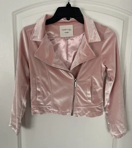Habitual Girl pink velvet jacket Size 10 - Picture 1 of 5