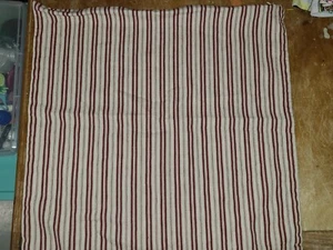 Pottery Barn "Red & Khaki Striped" 22" Pillow Cover - Picture 1 of 4
