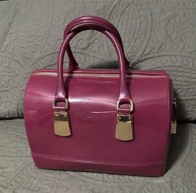 Bolso de caramelos de PVC brillante Furla Magenta - Usado Foto 1 de 4