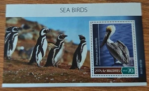 Hoja de recuerdo de estampillas de aves de Maldivas 2019 2 piezas MNH - Imagen 1 de 1