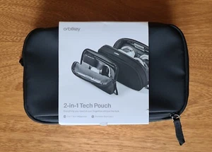 ⭐ Orbitkey 2-in-1 Tech Pouch in Black - Brand New - Photo 1/16