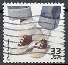 USA Briefmarke gestempelt 33c Teen Fashion 1999  Schuhe Sneaker Kleidung / 5821