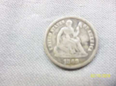 1869 S Half Dime Cover