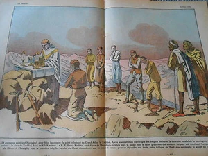 Marrakech ascencion du Grand Atlas le Toubkal Bergers dessin Print 1935 - Imagen 1 de 1