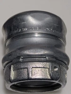 2pc- 2-1/2" Zinc Plated Steel Coupling Compression Coupling EMT Tight - Picture 1 of 9