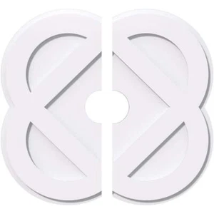 Ekena Millwork Ceiling Medallion 36"x1"x36" Rot Resistant Unfinished PVC 2-Pcs - Picture 1 of 3