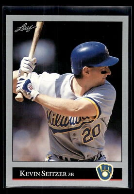 1992 Leaf Baseball #399 Kevin Seitzer Milwaukee Brewers Pack Fresh Mint+ - Image 1 of 2