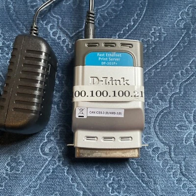 D-Link DP-301P+ Fast Ethernet Parallel Port Print Server 1 Centronics Port - Image 1 of 4