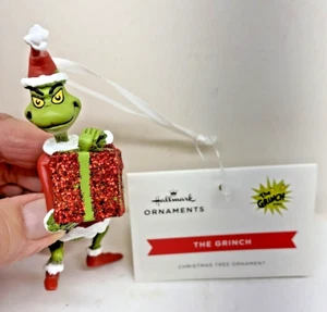 2022 NEW Hallmark The GRINCH - Santa Grinch w/Gift Ornament - Picture 1 of 3