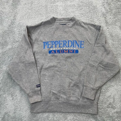 Sudadera Pepperdine Mujer Gris Mediano Universitario Alumnos Bordada Colegio Foto 1 de 4